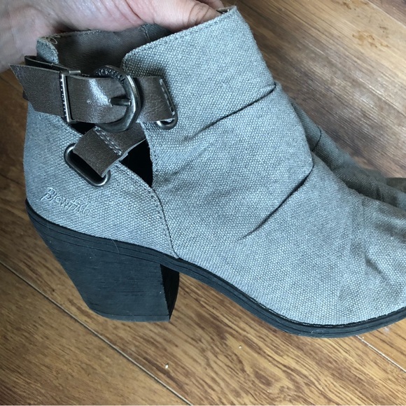 Blowfish Canvas Peep Toe Booties - Picture 3 of 8
